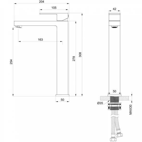 Смеситель для раковины Wonzon &amp; Woghand Cube WW-88239016-BG золотой матовый