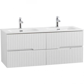 Тумба под раковину Cezares Duet DUET-N-1200-4C-SO-2-BL 120 см, подвесная, Bianco Lucido