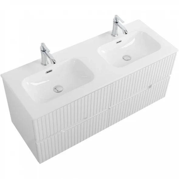 Тумба под раковину Cezares Duet DUET-N-1200-4C-SO-2-BL 120 см, подвесная, Bianco Lucido