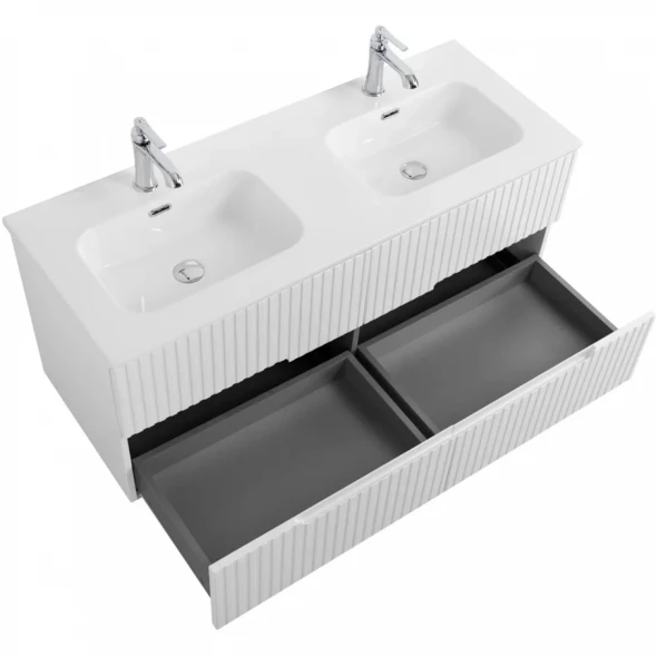 Тумба под раковину Cezares Duet DUET-N-1200-4C-SO-2-BL 120 см, подвесная, Bianco Lucido