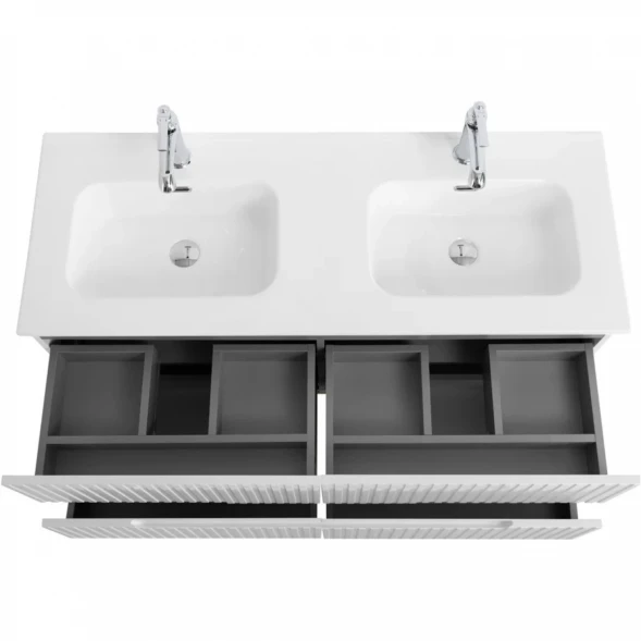 Тумба под раковину Cezares Duet DUET-N-1200-4C-SO-2-BL 120 см, подвесная, Bianco Lucido