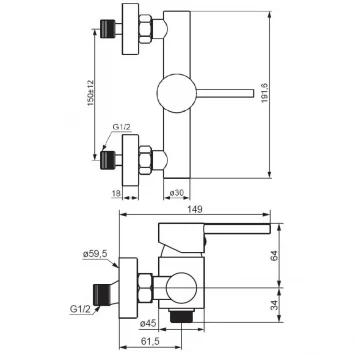 Смеситель для душа Damixa Scandinavian Pure 362000300
