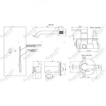 Смеситель для ванны Feramolli Ele CL287