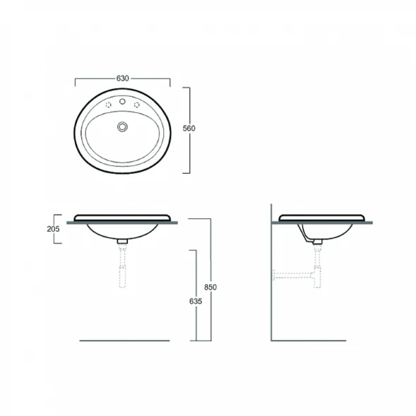 Раковина 63x56 см Simas Lavabi d'arredo Monia S51 bi*1