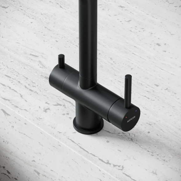 Смеситель для кухни Sancos Foster SC4014MB с подключением к фильтру, черный матовый