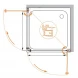 Душевой уголок Cezares Elena 80x80 см прозрачное стекло ELENA-W-A-2-80-C-Cr
