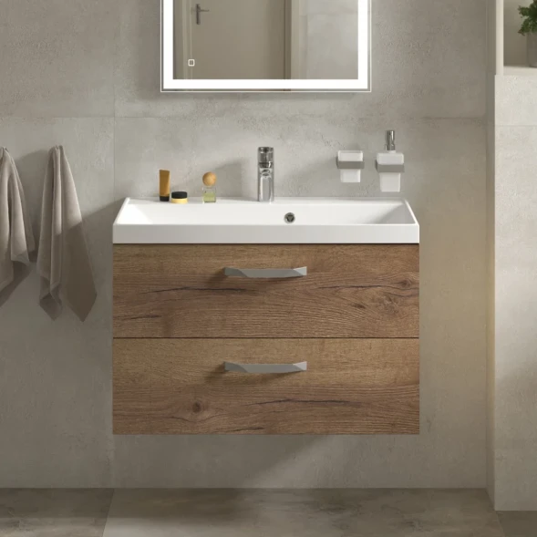 Тумба под раковину BelBagno Aurora AURORA-800-2C-SO-RT 79,6 см, подвесная, Rovere Tabacco