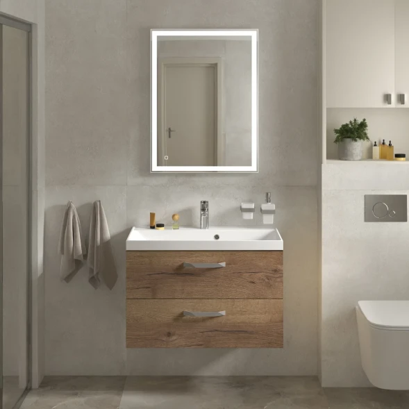 Тумба под раковину BelBagno Aurora AURORA-800-2C-SO-RT 79,6 см, подвесная, Rovere Tabacco