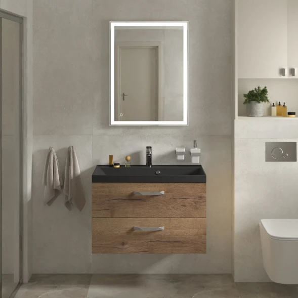 Тумба под раковину BelBagno Aurora AURORA-800-2C-SO-RT 79,6 см, подвесная, Rovere Tabacco