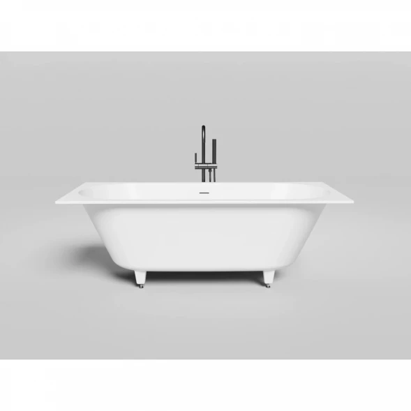Ванна из литьевого мрамора Salini S-Sense Ornella Axis Kit 103511G 180x80 см, белый глянец