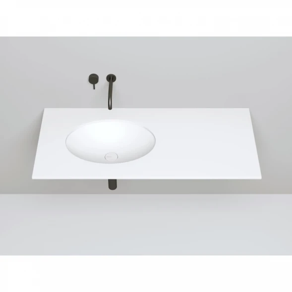 Раковина Salini S-Sense Marea 11 1802111G 55x40 см, встраиваемая снизу, белый глянец