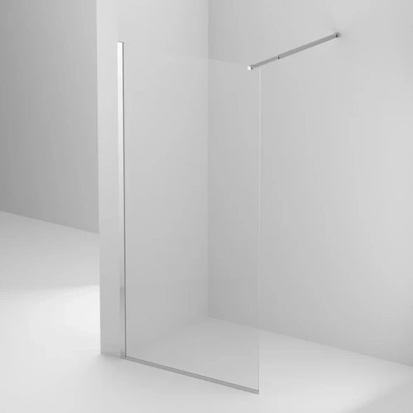 Душевая перегородка BelBagno Kraft KRAFT-L-1-100-C-Cr 100 см, профиль хром, стекло прозрачное