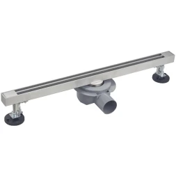 Душевой трап (лоток) Wonzon & Woghand WW-65406T-BR 60 см, с решеткой, щелевой, никель матовый