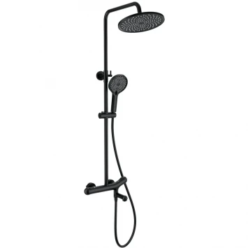 Душевая система Wonzon &amp; Woghand WW-B3057-A-MB 255 мм, с термостатом, черный матовый