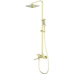 Душевая система Wonzon &amp; Woghand Edge WW-88739003-BG 250 мм, со смесителем, золотой матовый