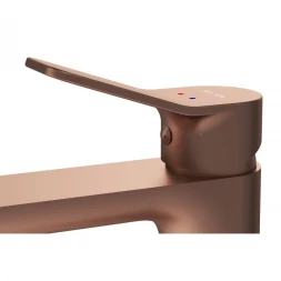 Смеситель для раковины Am.Pm X-Joy F85A92044 без донного клапана, розовое золото матовый