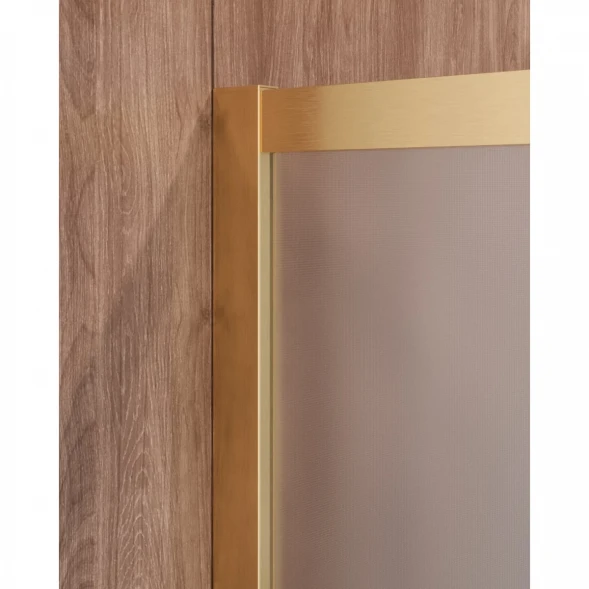 Душевой уголок Cezares Molveno MOLVENO-A-2-90-P-BORO 90x90 см, профиль золотой матовый, стекло текстурное