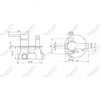 Смеситель для ванны Feramolli Ele CL630
