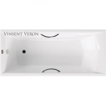 Ванна чугунная Vinsent Veron Devon VDV1807045H/E60327CH 180x70 см, с ручками, белый