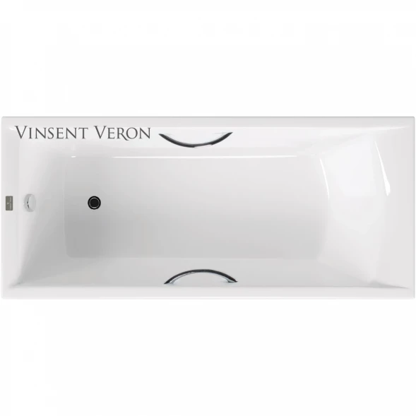 Ванна чугунная Vinsent Veron Devon VDV1807045H/E60327CH 180x70 см, с ручками, белый