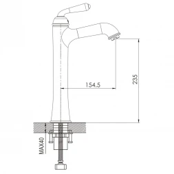 Смеситель для раковины Rose R0211Q бронза