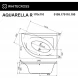 Акриловая ванна Whitecross Aquarella 0109.170110.100.RELAX.CR 170x110 см R, с гидромассажем, угловая, белый