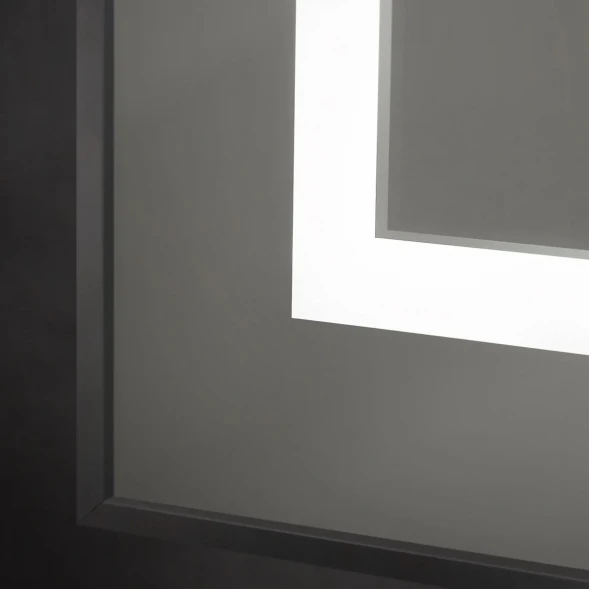 Зеркало BelBagno Kraft SPC-KRAFT-800-800-SENS-NERO 80x80 см, с LED-подсветкой, сенсорным выключателем, черный