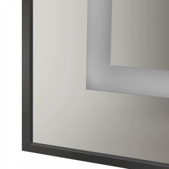 Зеркало BelBagno Kraft SPC-KRAFT-800-800-SENS-NERO 80x80 см, с LED-подсветкой, сенсорным выключателем, черный