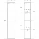 Пенал BelBagno Kraft KRAFT-1600-2A-SC-RNN-L подвесной L, Rovere Nebrasca Nature
