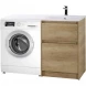 Тумба с раковиной Rovere Nebrasca Nature 120,3 см BelBagno Kraft KRAFT-LVD-580/1200-2C-PIA-RNN + BB1200/480-LV-MR-R