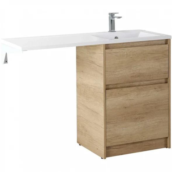 Тумба с раковиной Rovere Nebrasca Nature 120,3 см BelBagno Kraft KRAFT-LVD-580/1200-2C-PIA-RNN + BB1200/480-LV-MR-R