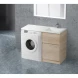 Тумба с раковиной Rovere Nebrasca Nature 120,3 см BelBagno Kraft KRAFT-LVD-580/1200-2C-PIA-RNN + BB1200/480-LV-MR-R