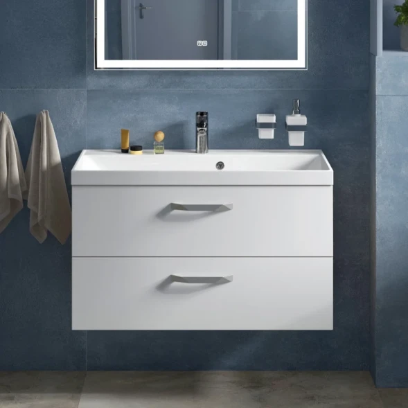 Тумба под раковину BelBagno Aurora AURORA-900-2C-SO-BL 89,6 см, подвесная, Bianco Lucido
