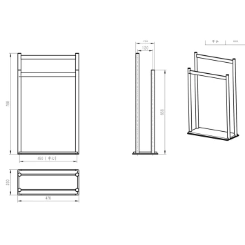 Комплект для туалета Wonzon &amp; Woghand WW-V4901-GM напольный, темный графит матовый