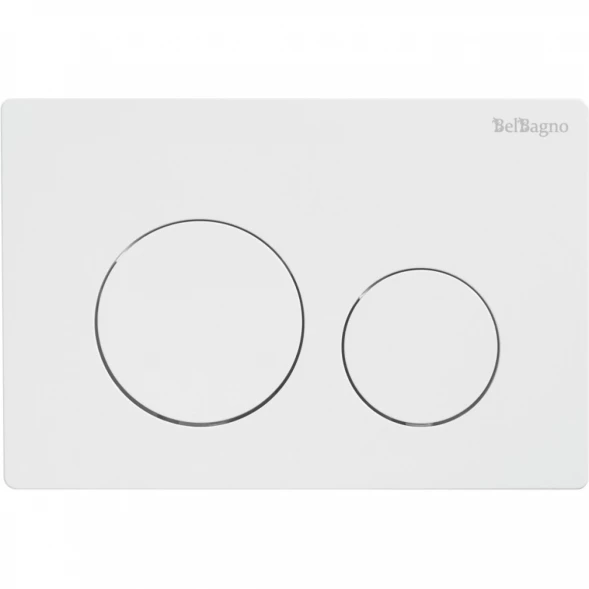 Кнопка смыва BelBagno BB-03C-BL для инсталляции, белый глянец
