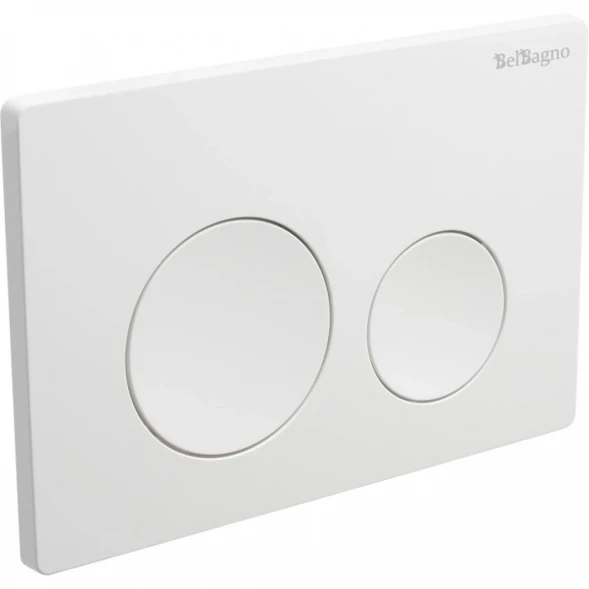 Кнопка смыва BelBagno BB-03C-BL для инсталляции, белый глянец