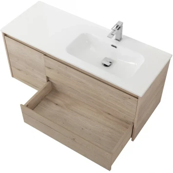 Тумба под раковину BelBagno Kraft KRAFT-1000-2C-1A-SO-RGB-R 100 см R, подвесная, Rovere Galifax Bianco