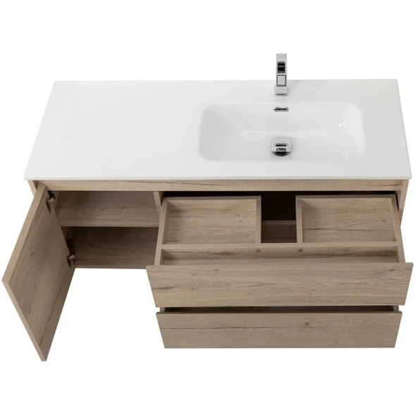 Тумба под раковину BelBagno Kraft KRAFT-1000-2C-1A-SO-RGB-R 100 см R, подвесная, Rovere Galifax Bianco