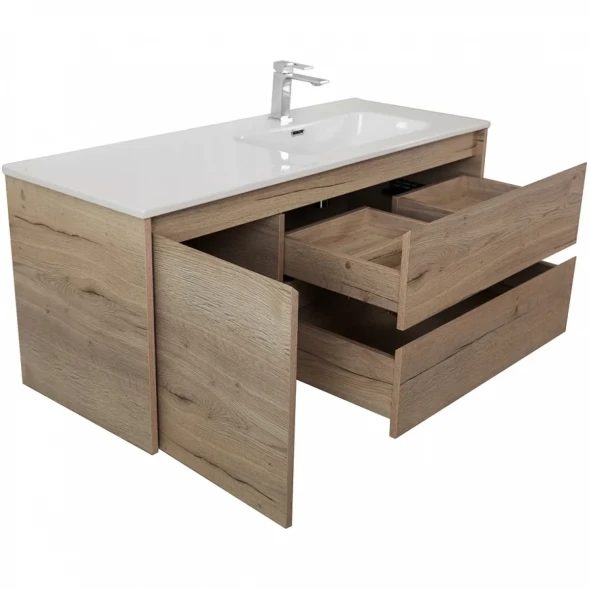 Тумба под раковину BelBagno Kraft KRAFT-1000-2C-1A-SO-RGB-R 100 см R, подвесная, Rovere Galifax Bianco