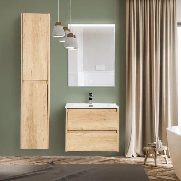 Пенал BelBagno Kraft KRAFT-1600-2A-SC-RNN-R подвесной R, Rovere Nebrasca Nature