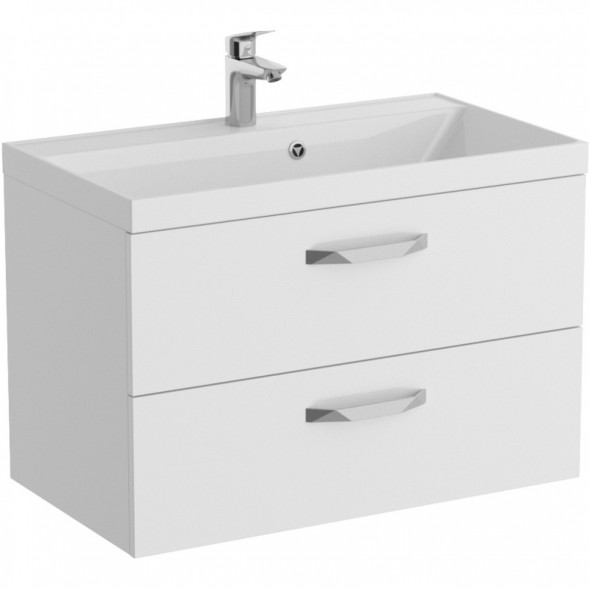 Тумба под раковину BelBagno Aurora AURORA-800-2C-SO-BL 79,6 см, подвесная, Bianco Lucido