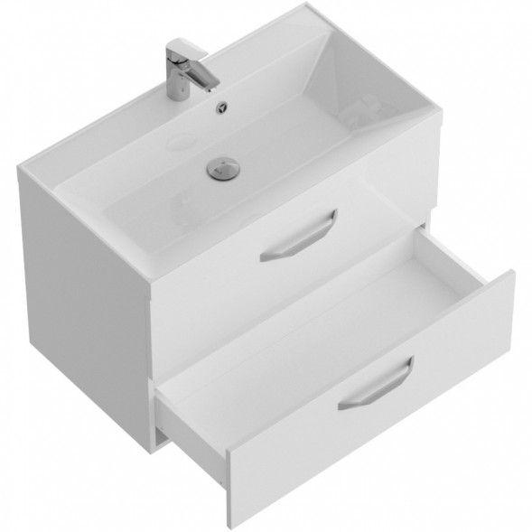Тумба под раковину BelBagno Aurora AURORA-800-2C-SO-BL 79,6 см, подвесная, Bianco Lucido