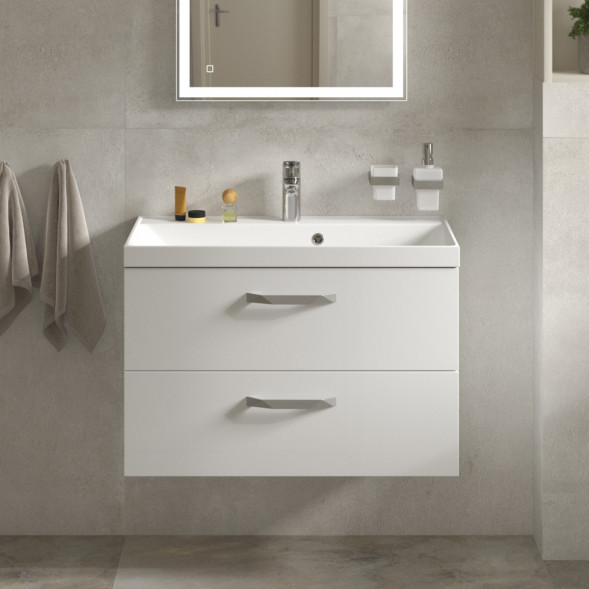 Тумба под раковину BelBagno Aurora AURORA-800-2C-SO-BL 79,6 см, подвесная, Bianco Lucido