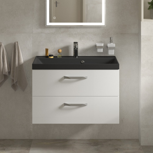 Тумба под раковину BelBagno Aurora AURORA-800-2C-SO-BL 79,6 см, подвесная, Bianco Lucido