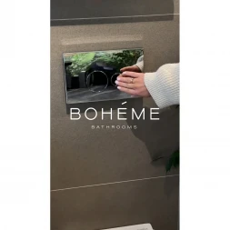 Кнопка смыва Boheme 668-SGM для инсталляции, графит глянец