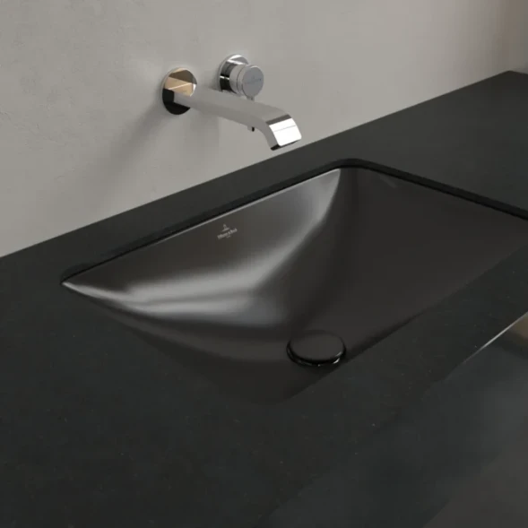 Раковина Villeroy &amp; Boch Loop &amp; Friends 4A5700R7 60,5x41 см, встраиваемая снизу, черный матовый