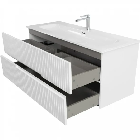 Тумба под раковину Cezares Duet DUET-N-1200-2C-SO-BO 120 см, подвесная, Bianco Opaco