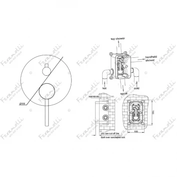 Смеситель для ванны Feramolli Ele CL636W3