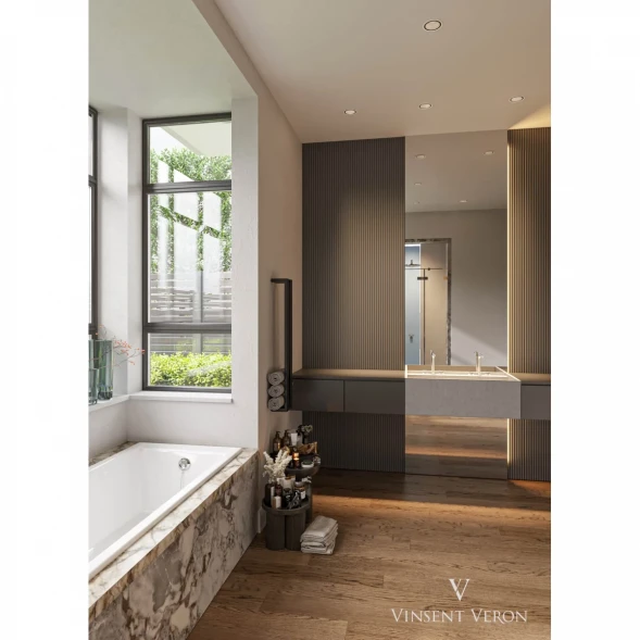 Ванна чугунная Vinsent Veron Devon VDV1807545-AS 180x75 см, с антискользящим покрытием, белый