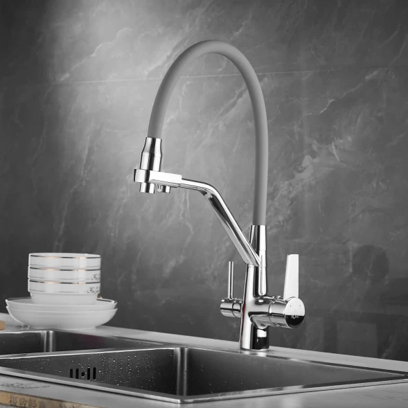 Смеситель для кухни с подключением к фильтру Rose R558